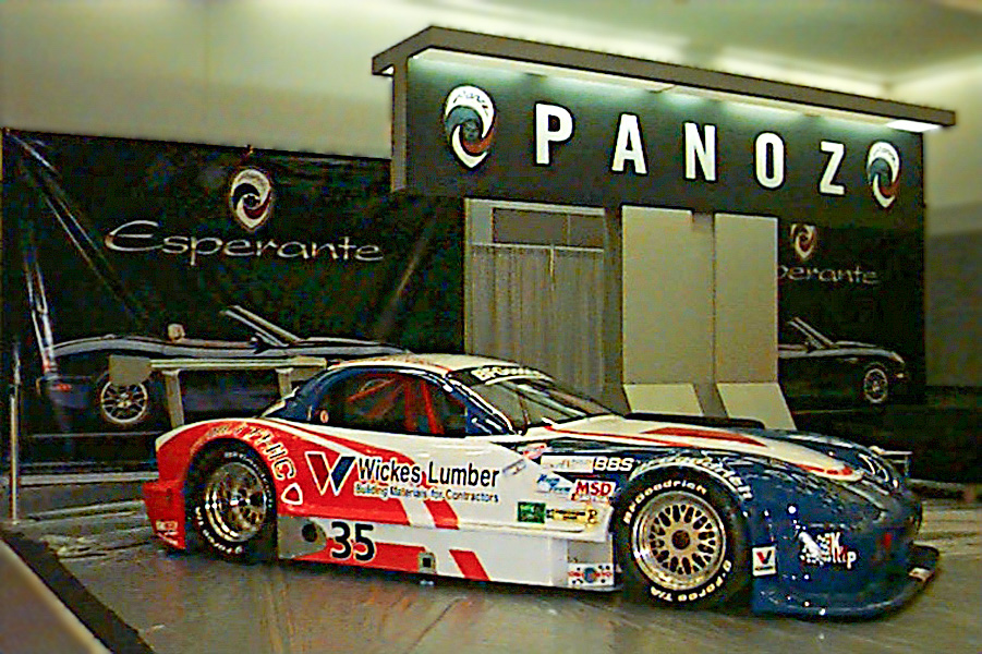 racing car with kmp vinyl graphics since 2003